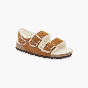 NEW Birkenstock Sizes 38, 39, 40 Milano Genuine Shearling Slingback Sandal